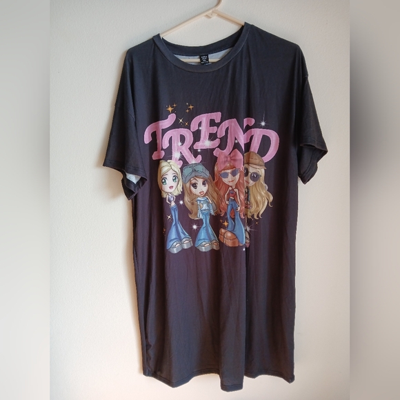 SHEIN Other - NWOT Shein Black Trend Sleep Shirt Size 1XL